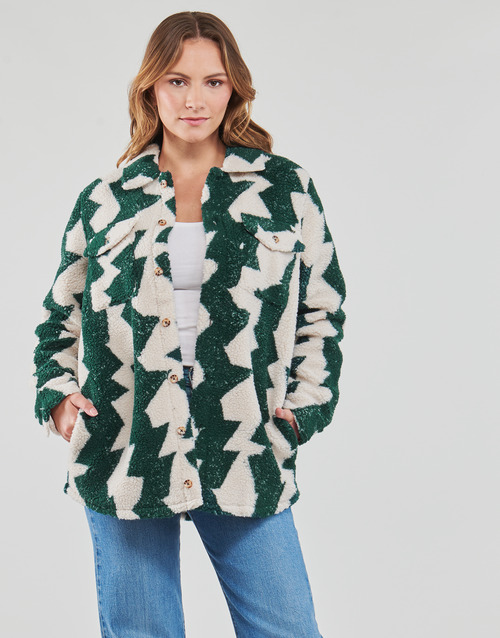 Volcom - SILENT SHERPA JACKET - Blanc / Vert