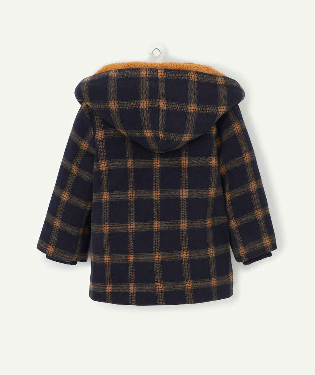 DUFFLE-COAT À CARREAUX EN REMBOURRAGE RECYCLÉ BÉBÉ GARÇON