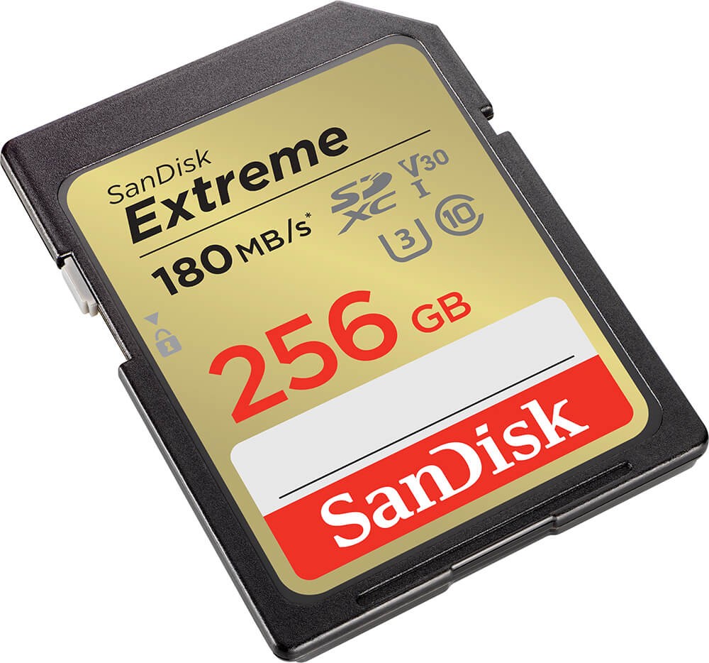 SANDISK - SDXC Extreme 256GB 180MB/s UHS-I C10 V30 U3