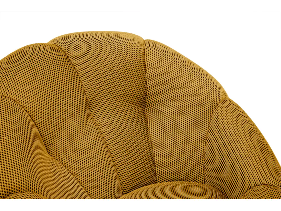 Fauteuil tissu jaune - FIGO