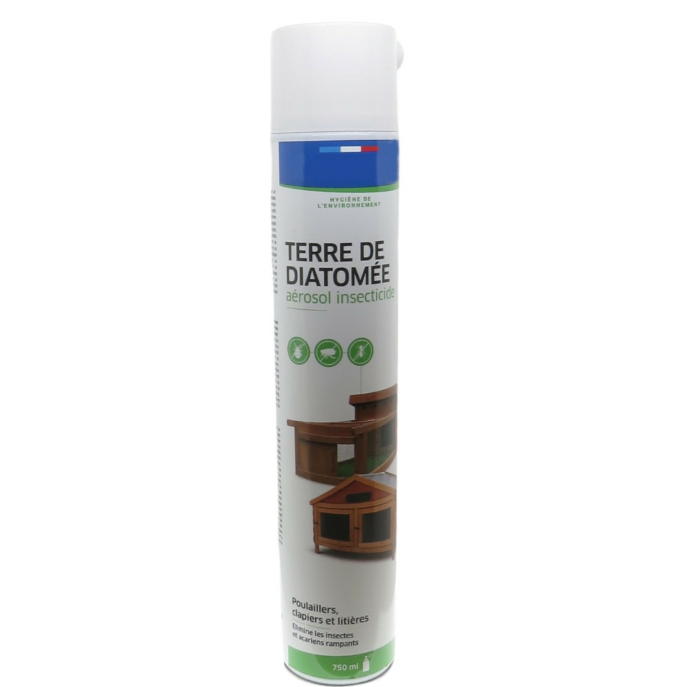 Terre de diatomée en aérosol de 750 ml, basse cour.