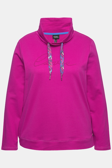 Sweatshirt, Stehkragen, Saum-Zipper, Langarm