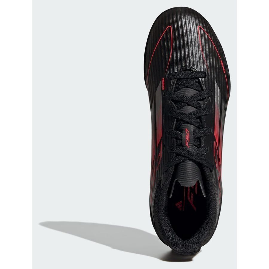adidas F50 League TF Stealth Victory - Noir/Argenté/Lucid Red Enfant