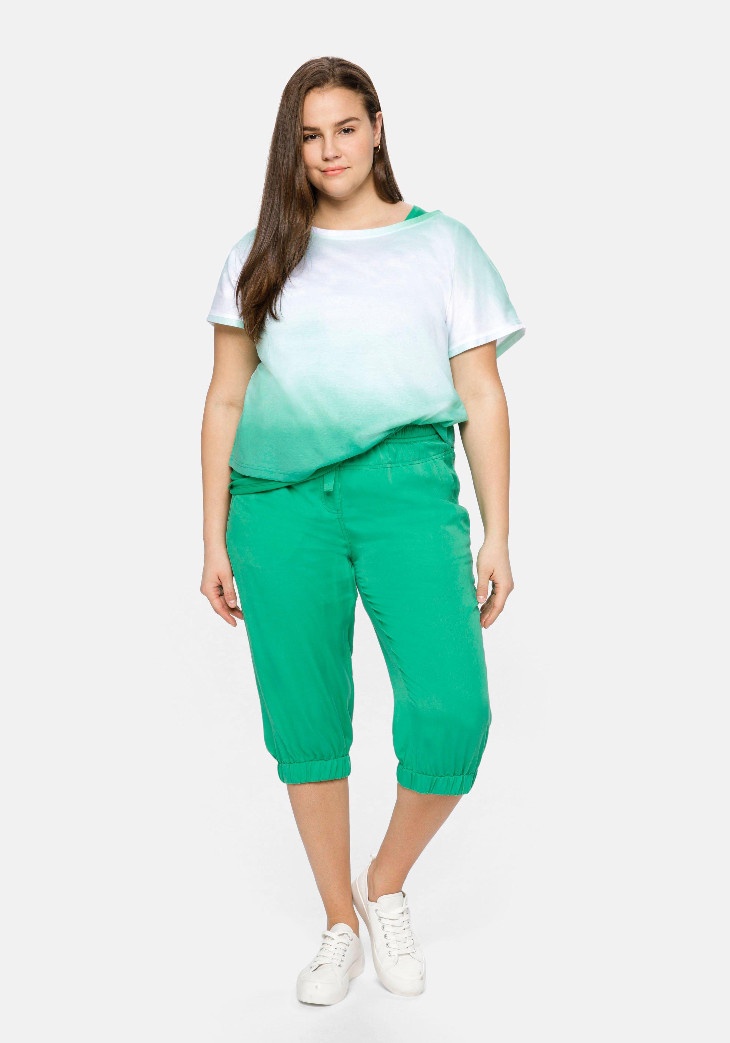 Set aus T-Shirt und Top, in gebatikter Optik