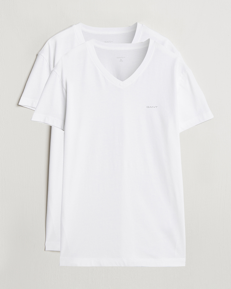 GANT 2-Pack V-Neck T-shirt White