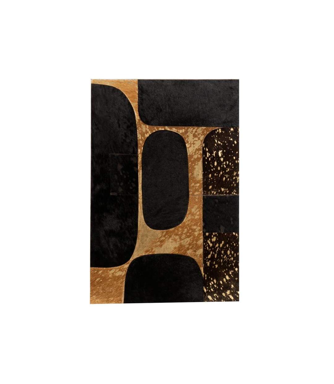 Paris Prix - Tableau Déco En Cuir opalo 40x60cm Noir & Or
