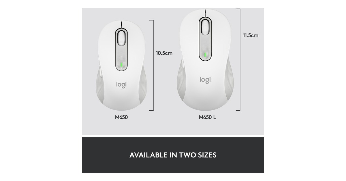 LogitechSignature M650 Medium Draadloze Muis  (Wit)