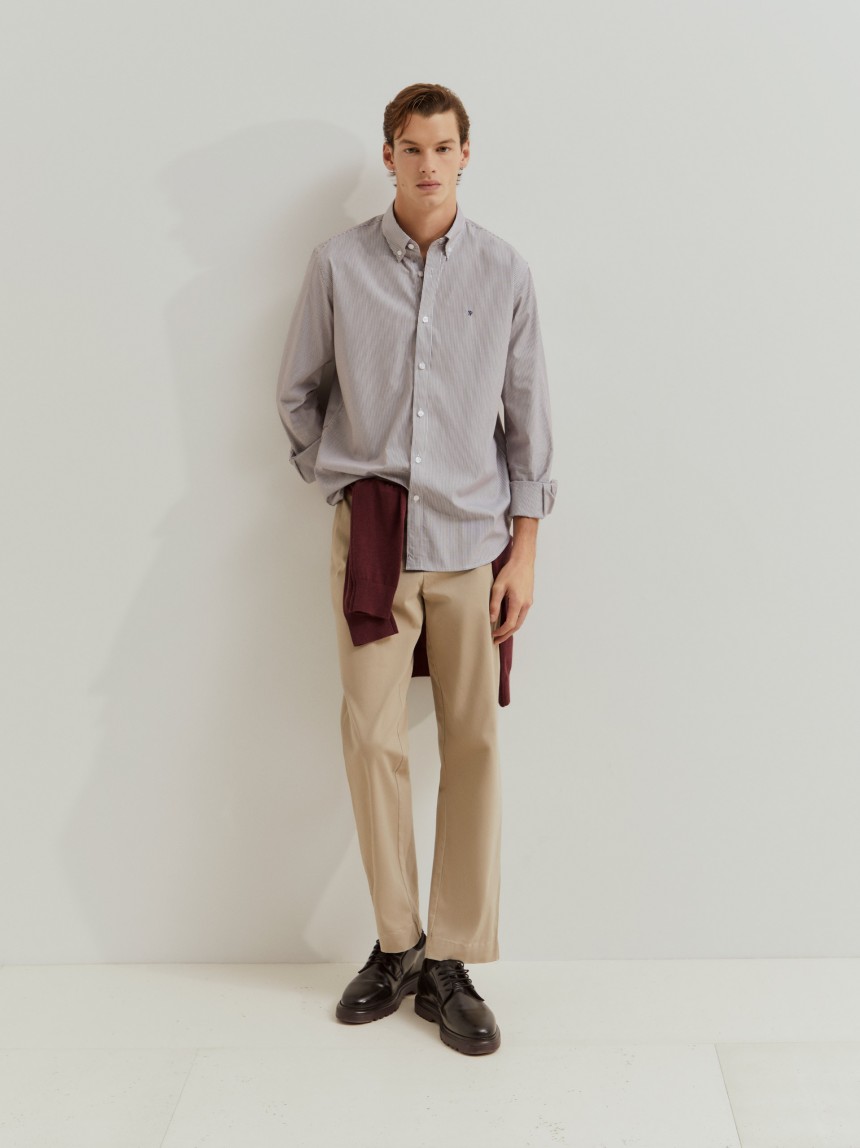 Camisa regular fit de algodão