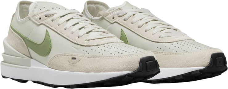 Nike waffle one leather Light bone/oil green-phantom-w