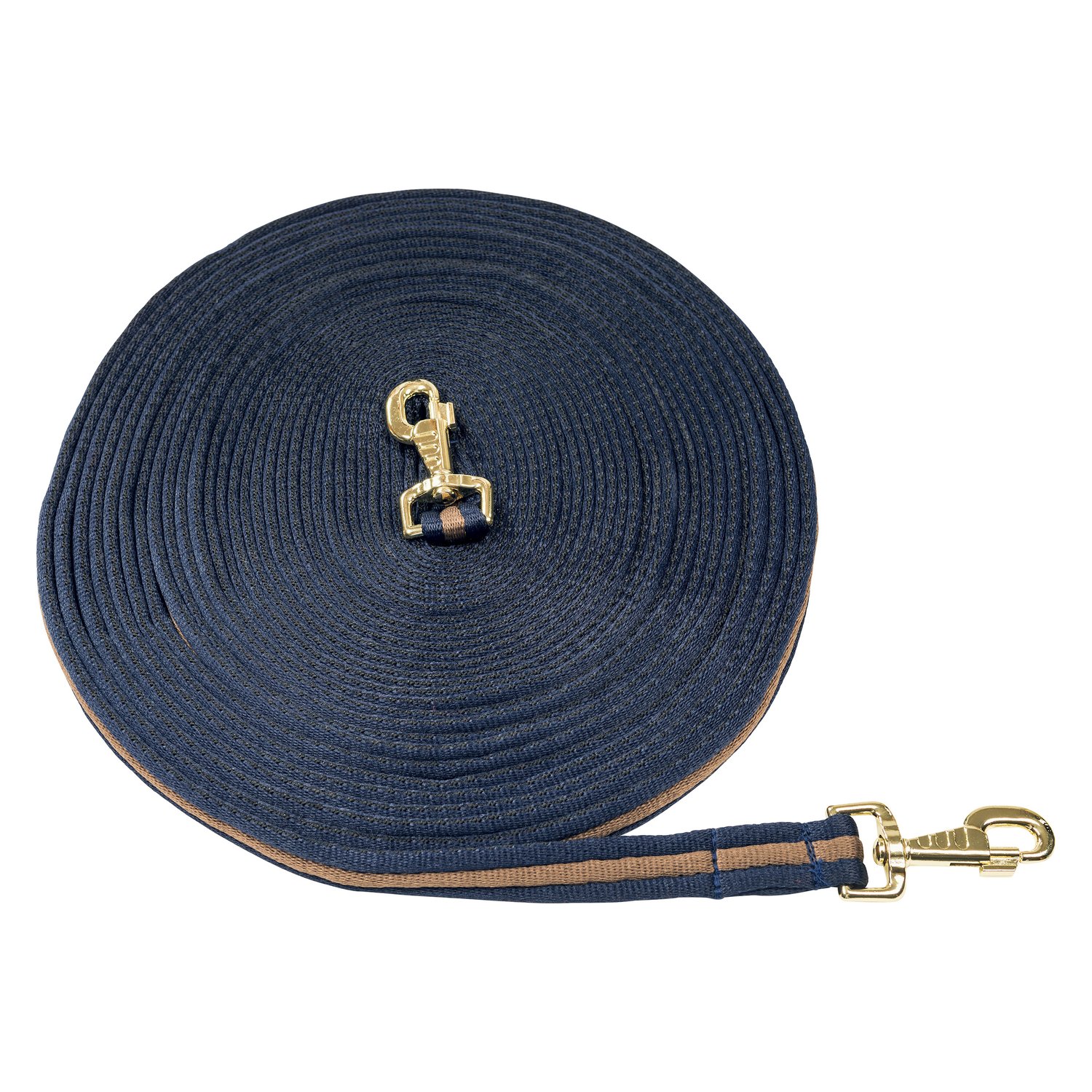 Horse-friends Doppellonge Soft, 17 m  - navy/taupe/navy - 17 m