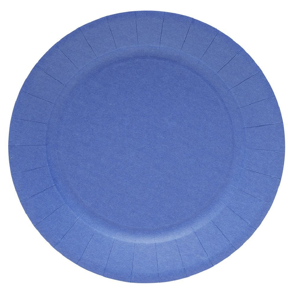 Lot de 10 assiettes en carton Ø23cm bleu nuit