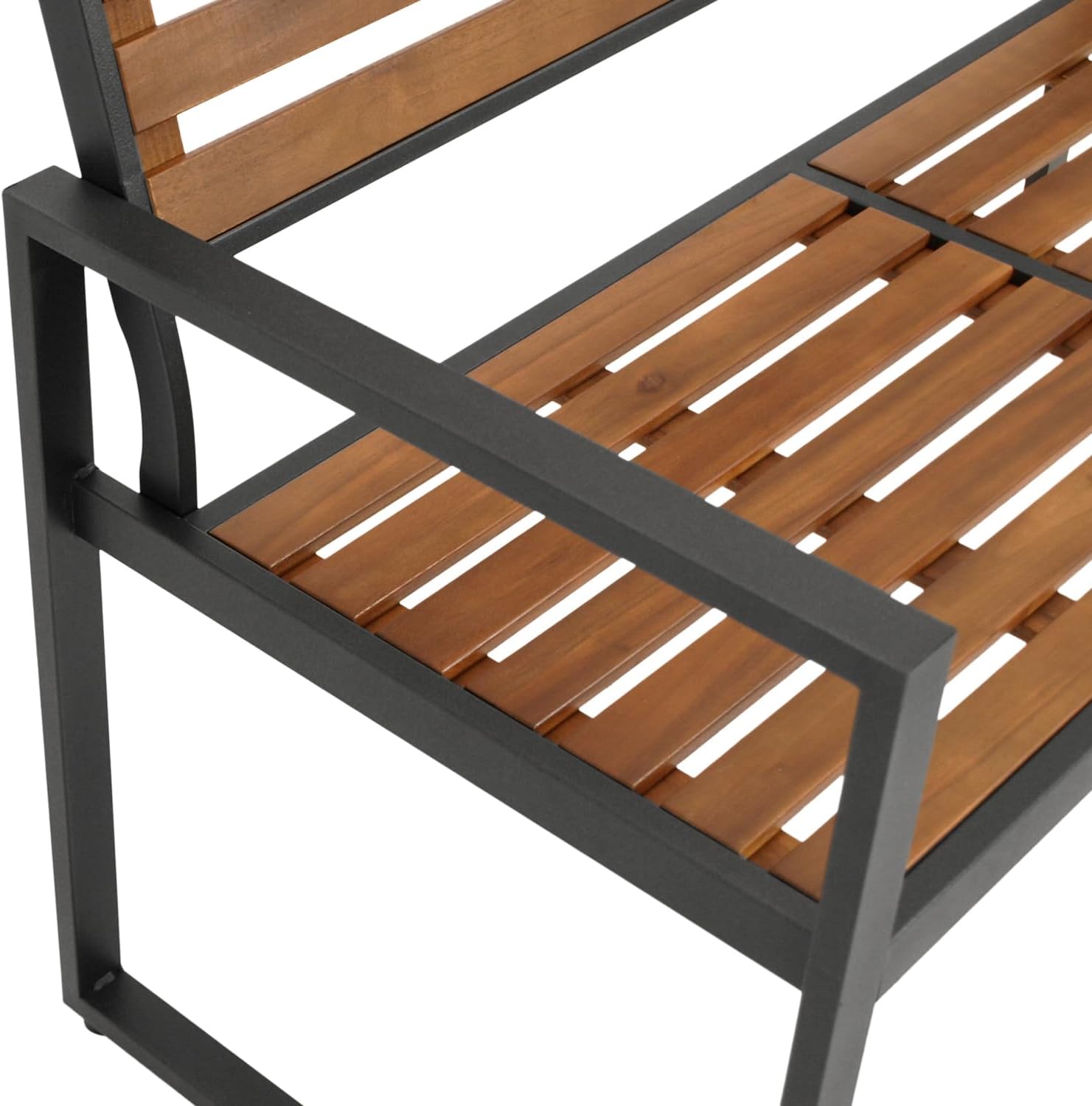 DEGAMO Gartenbank RAGUSA 2-sitzer, mit Rückenlehne, Gestell Metall anthrazit, Sitzfläche Akazie geölt, Outdoor