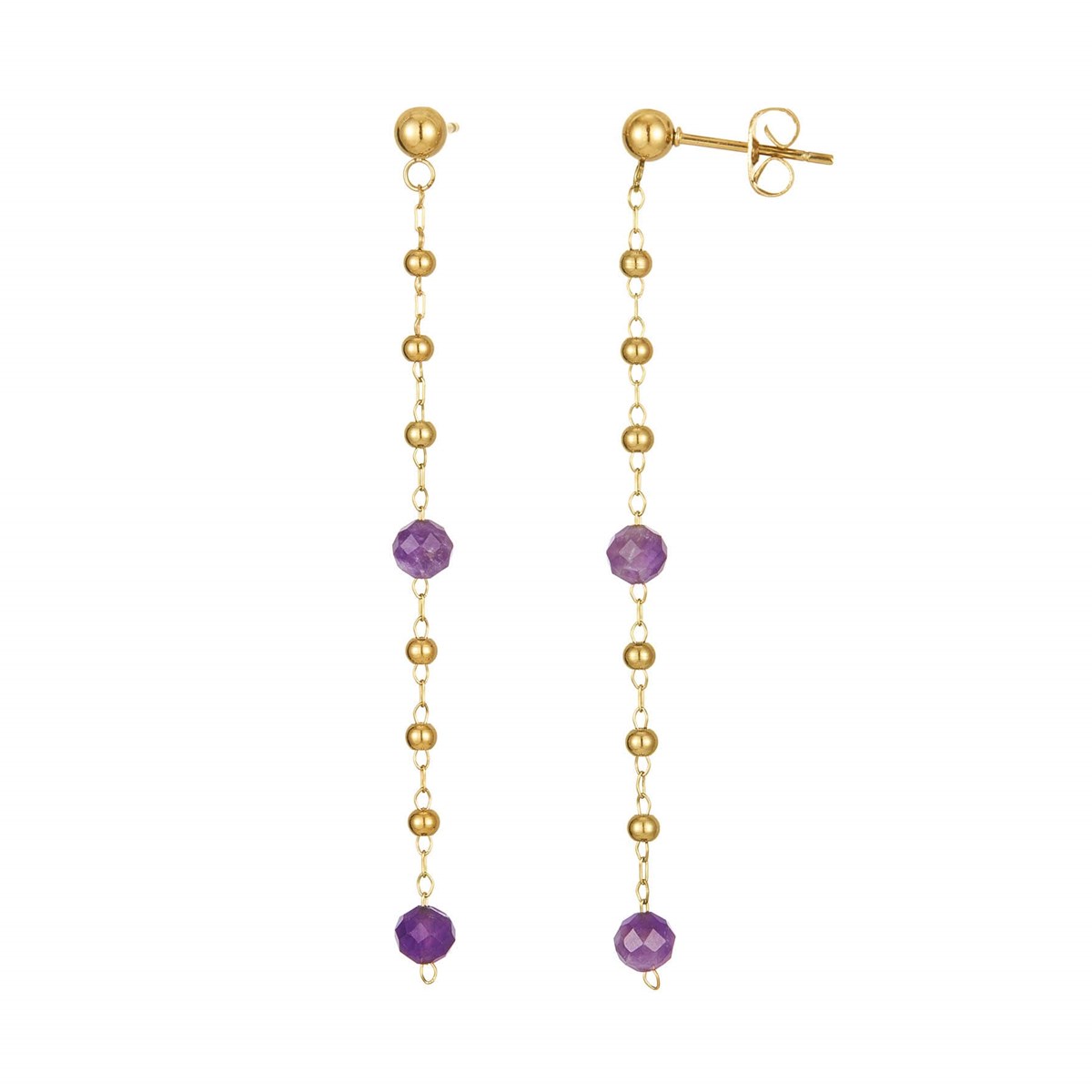 Boucles Rosaire Améthyste