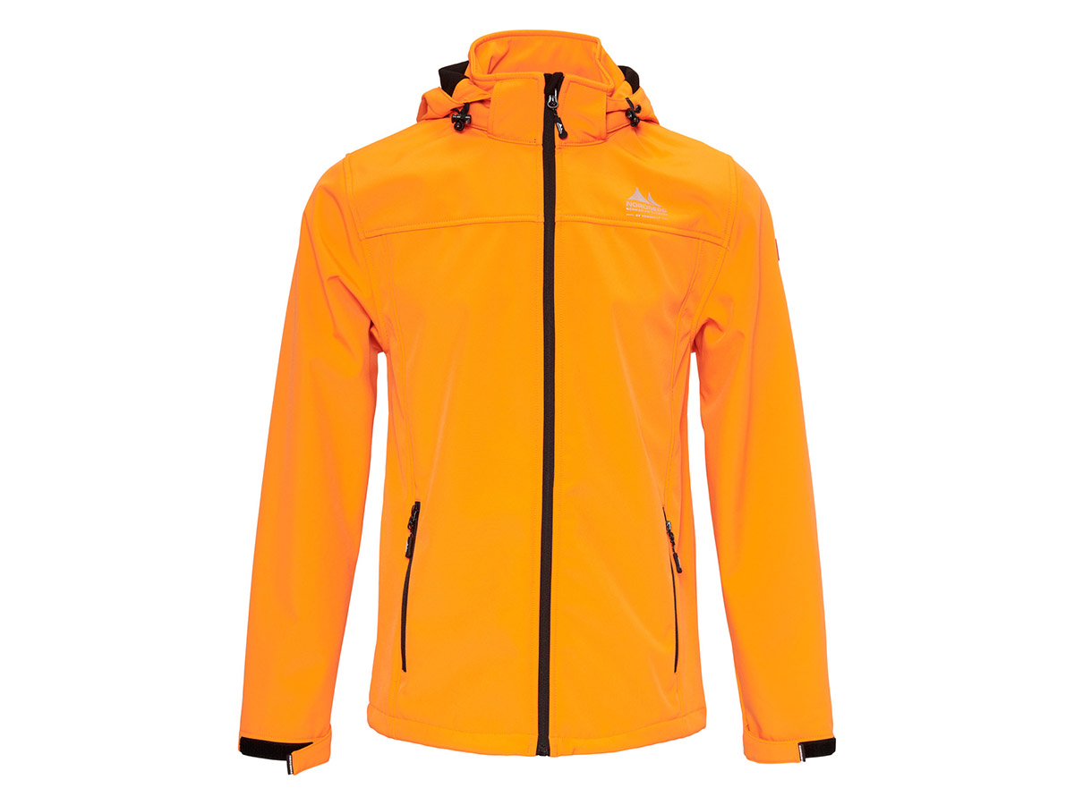Nordberg Eldgrim Bright Orange heren softshell jas