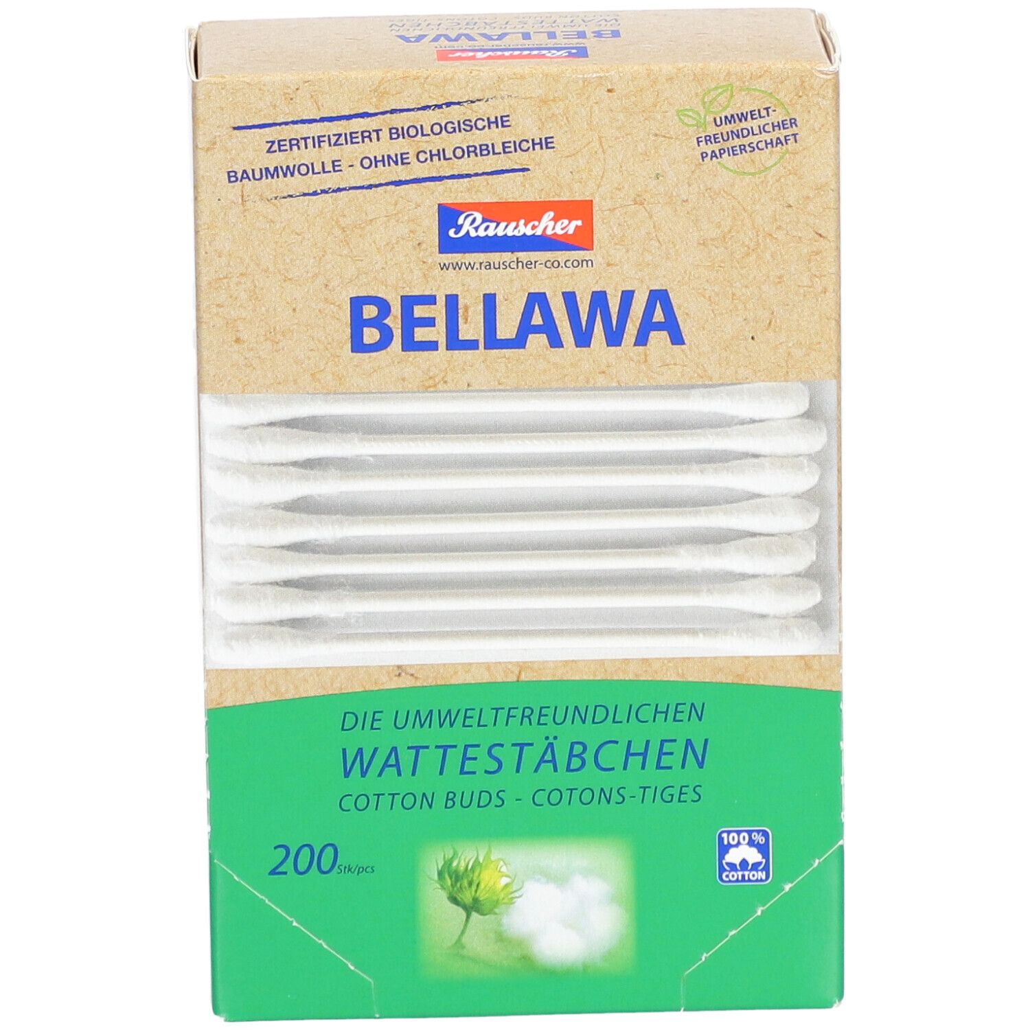 BELLAWA Natural Wattestäbchen