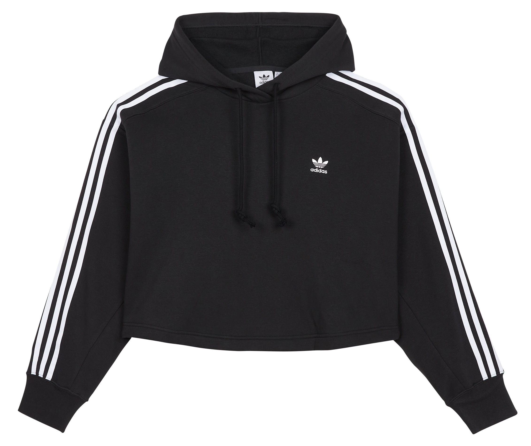 Sweat à capuche brodé logo en coton| Noir