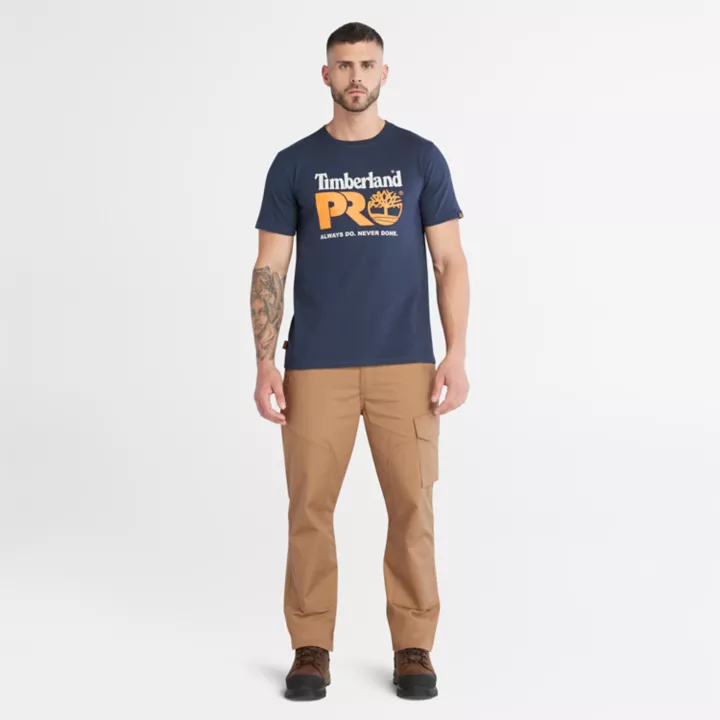 T-shirt à logo Timberland PRO Core pour homme en bleu marine