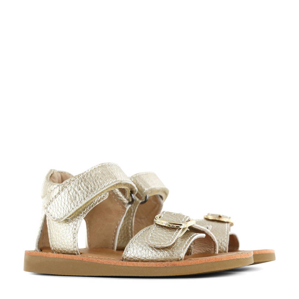 Shoesme leren sandalen goud metallic