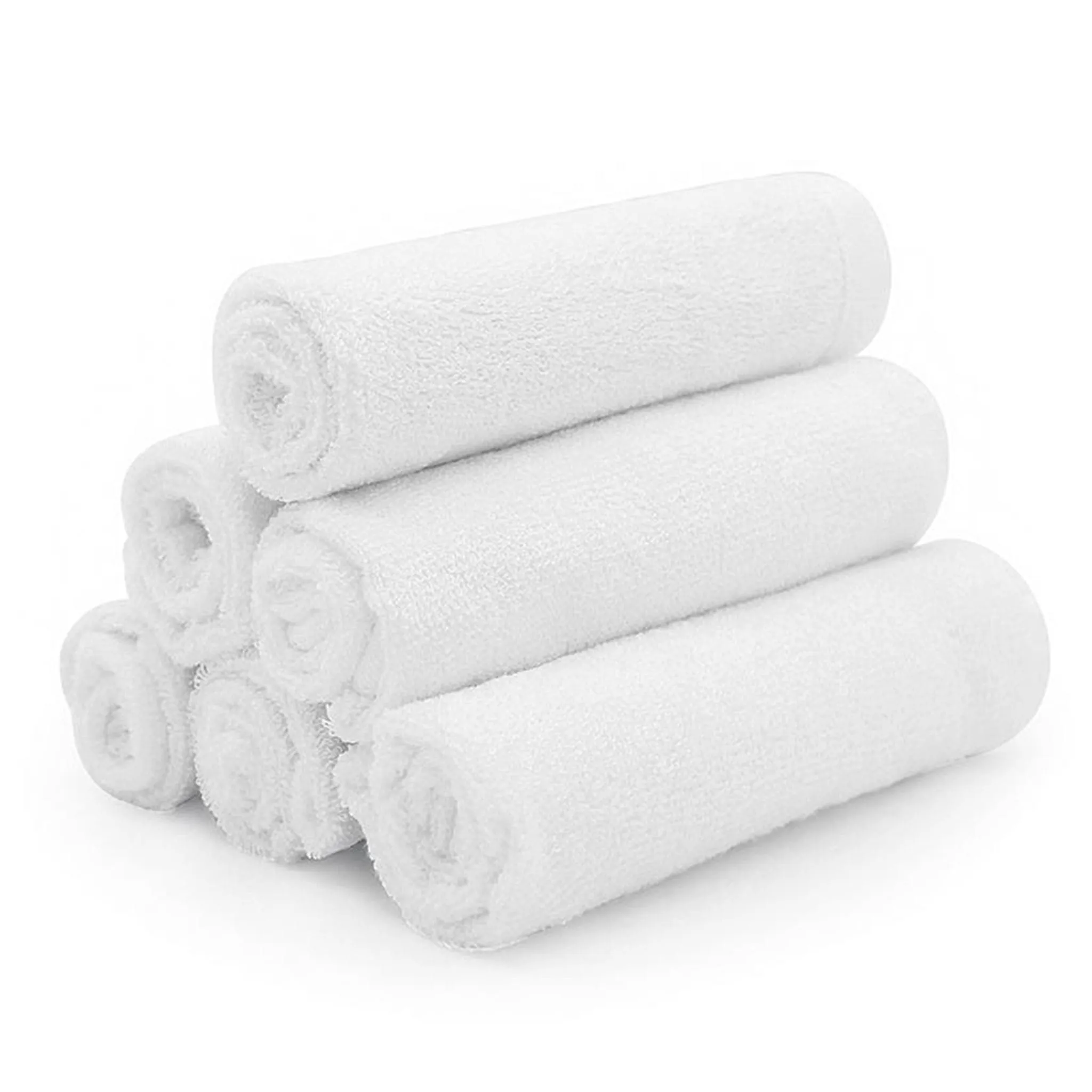 Kushies Débarbouillette Bambou Paquet de 6 - Blanc