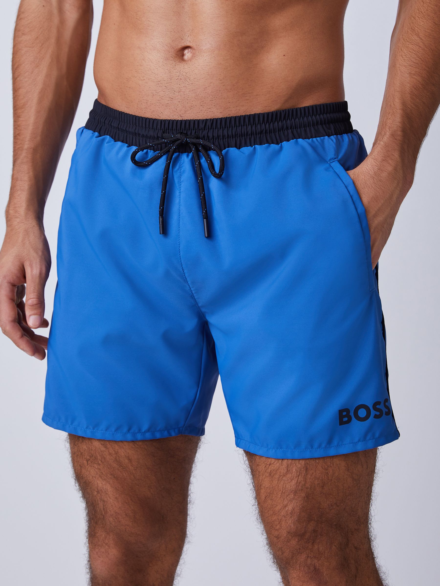Blauw - BOSS Starfish sneldrogende zwembroek