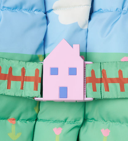 Stella McCartney Kids Steppjacke - Blau/Grün m. Wolken