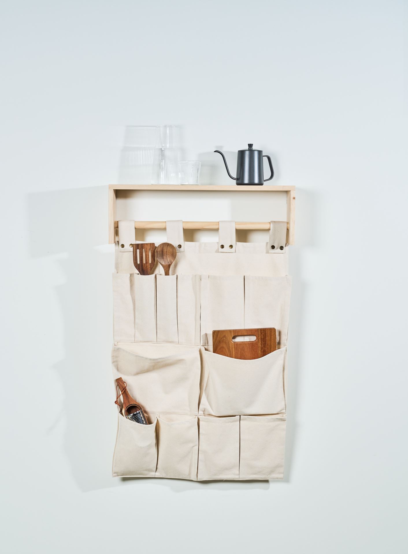 Hengende oppbevaring lys natur - 60x80 cm