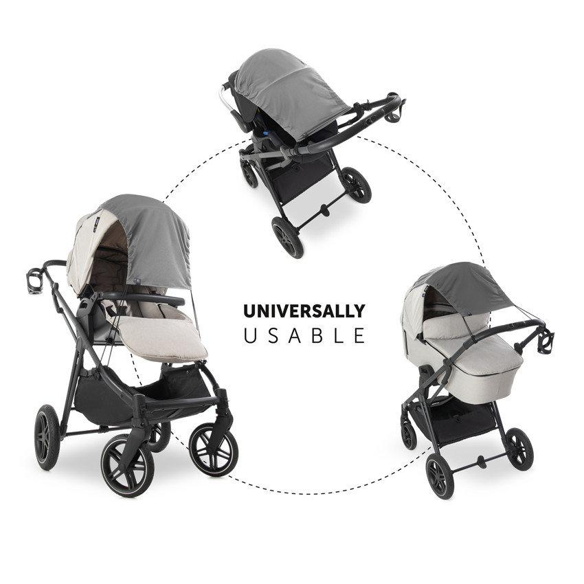 Auvent pour poussette Gris