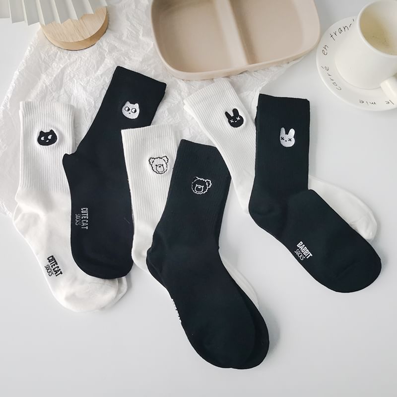Mimiyu - Set van 3 paar: dierensokken