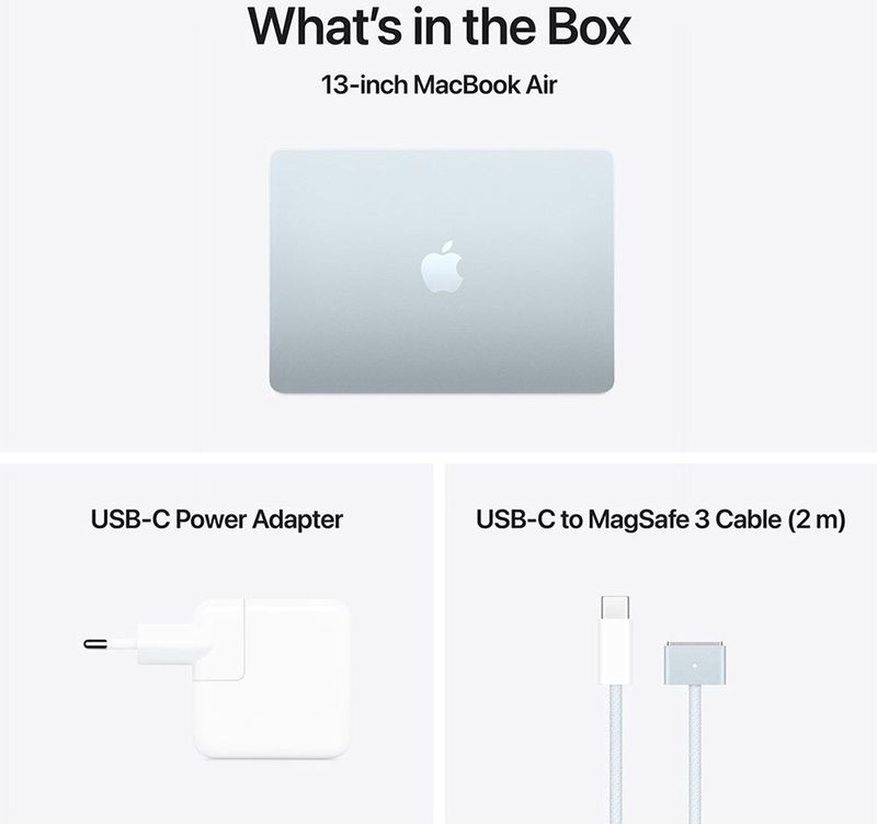 Apple - MacBook Air - Laptop - Hemelsblauw - M4-chip