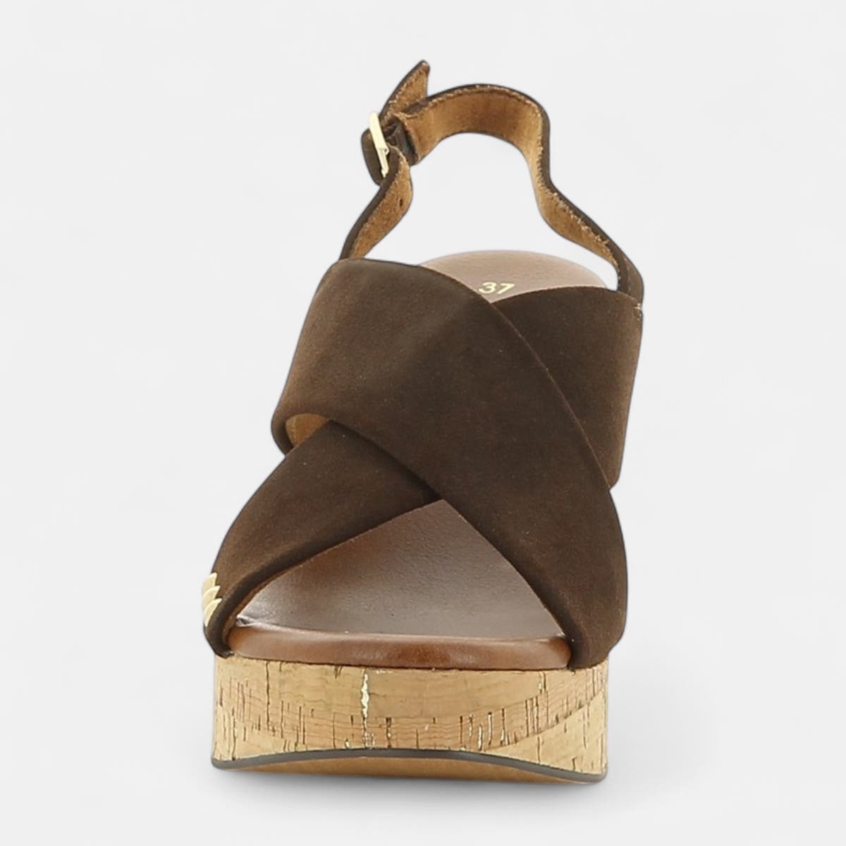 Nu-pieds à talon Femme marron