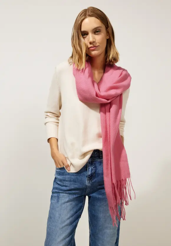 Herringbone Schal - light peony pink