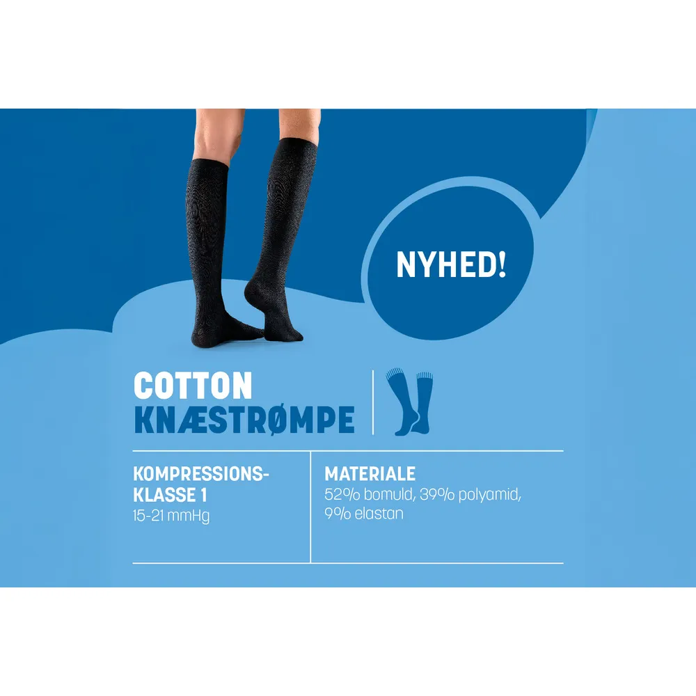 Mabs Cotton Knee Wide Black - Flere størrelser