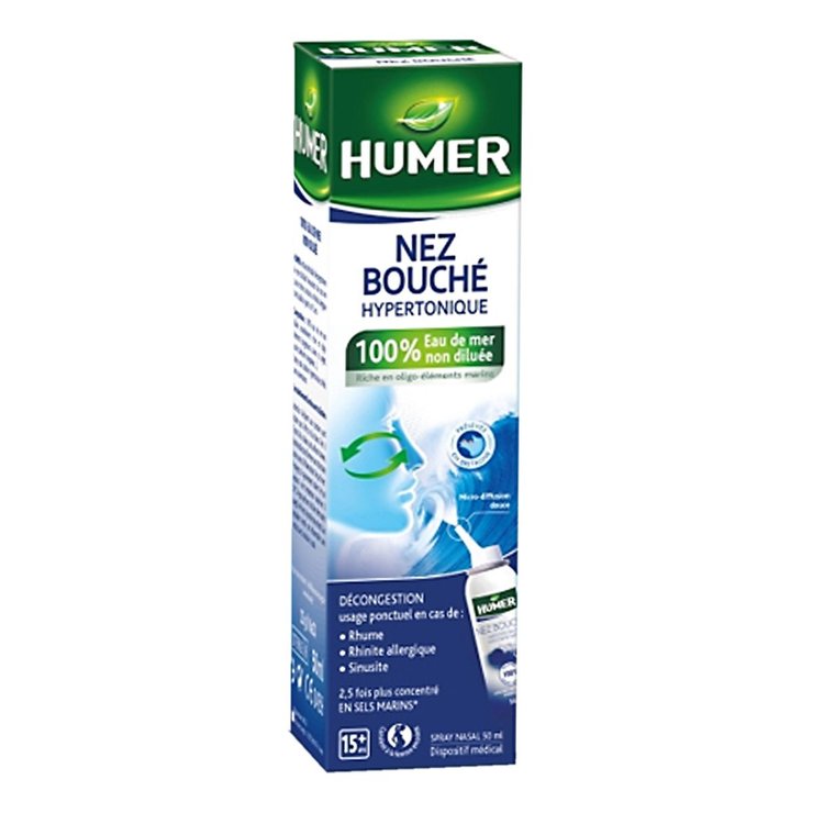 Humer nez bouché 100% eau de mer adulte 50ml