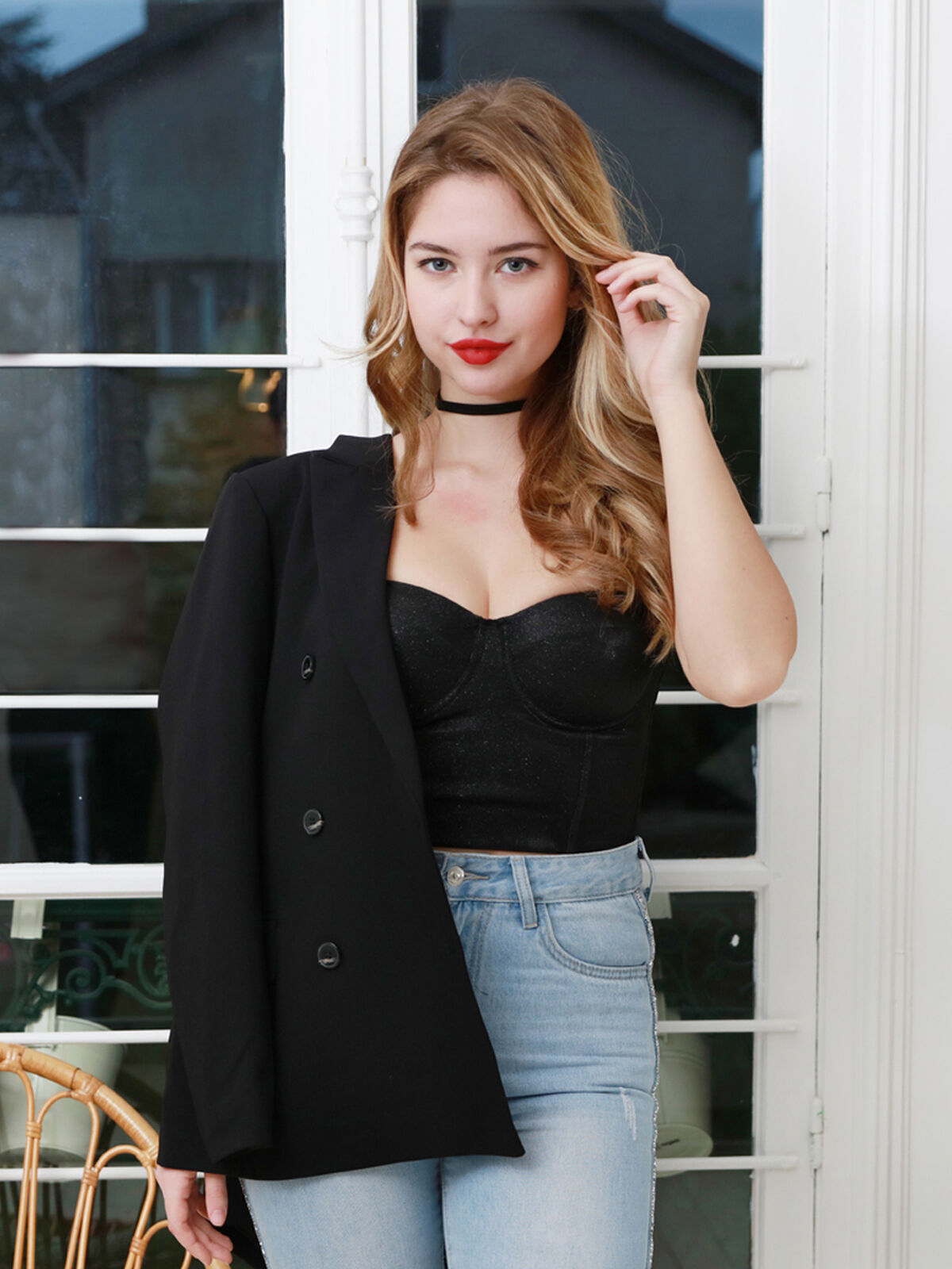Choker en velours- Noir