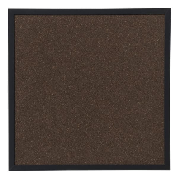 Opslagstavle 60x60 cm mørkebrunt kork med sort ramme