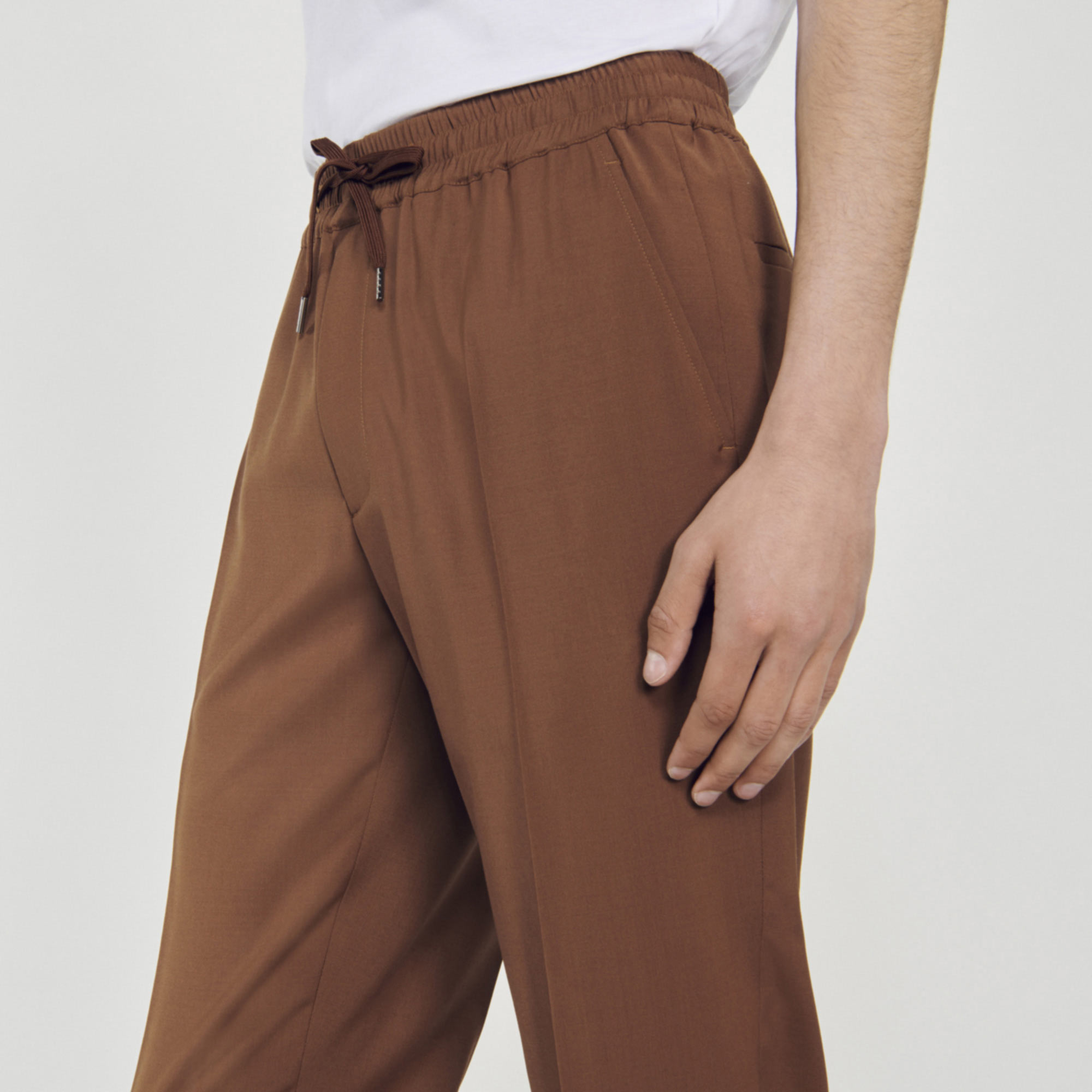 Pantalon droit elastique