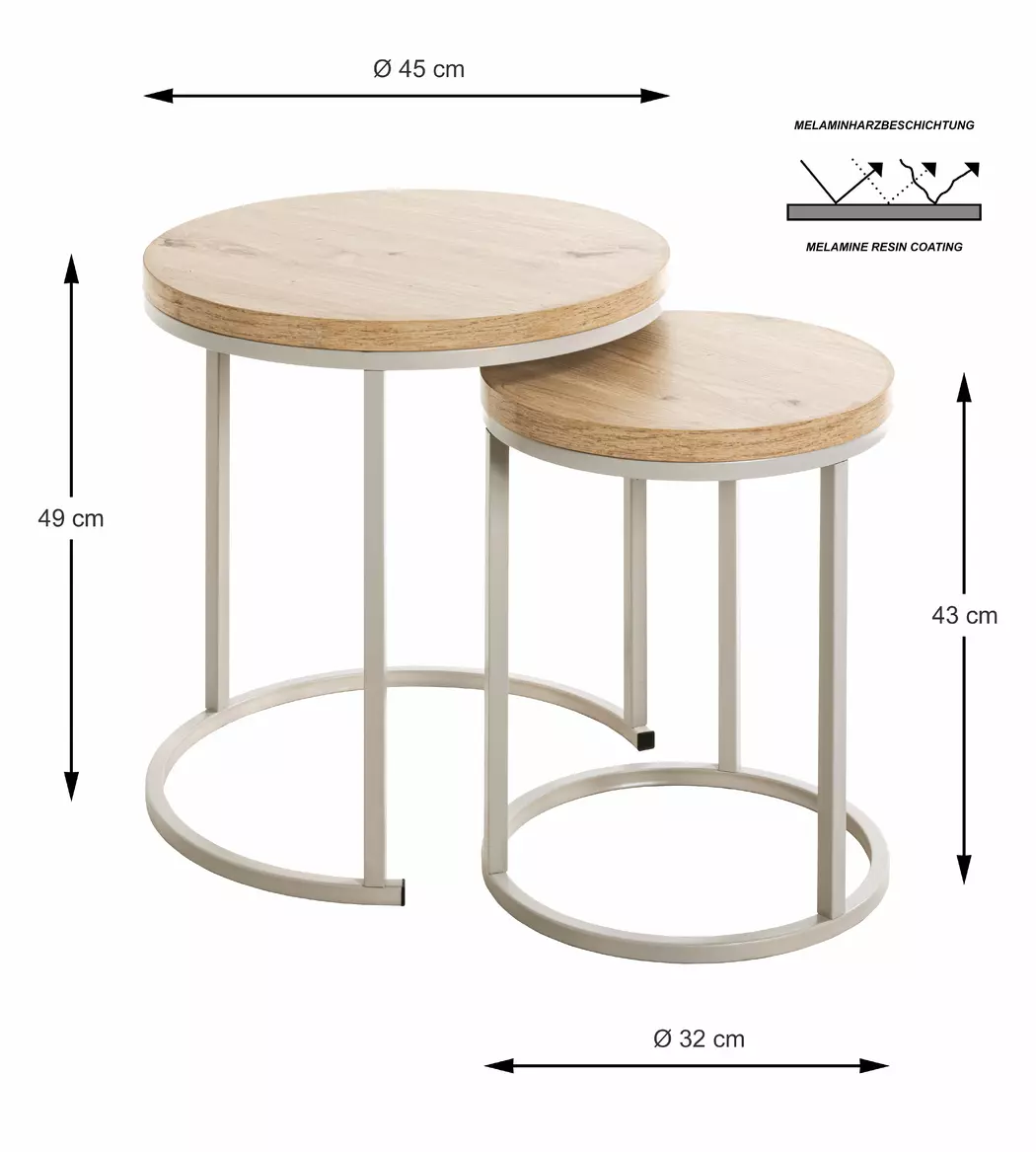 Beistelltisch-Set Levi