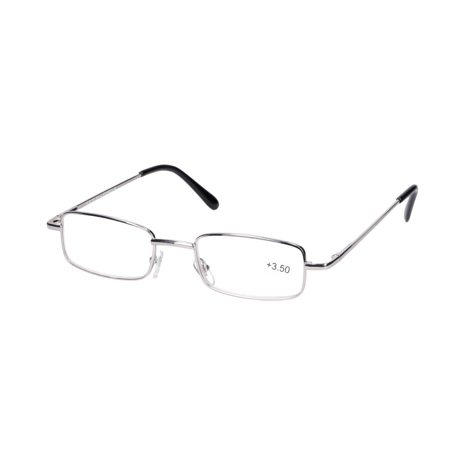 Star Optic Lesehilfe MD6 aus Metall +3,5 Dioptrien silber glänzend