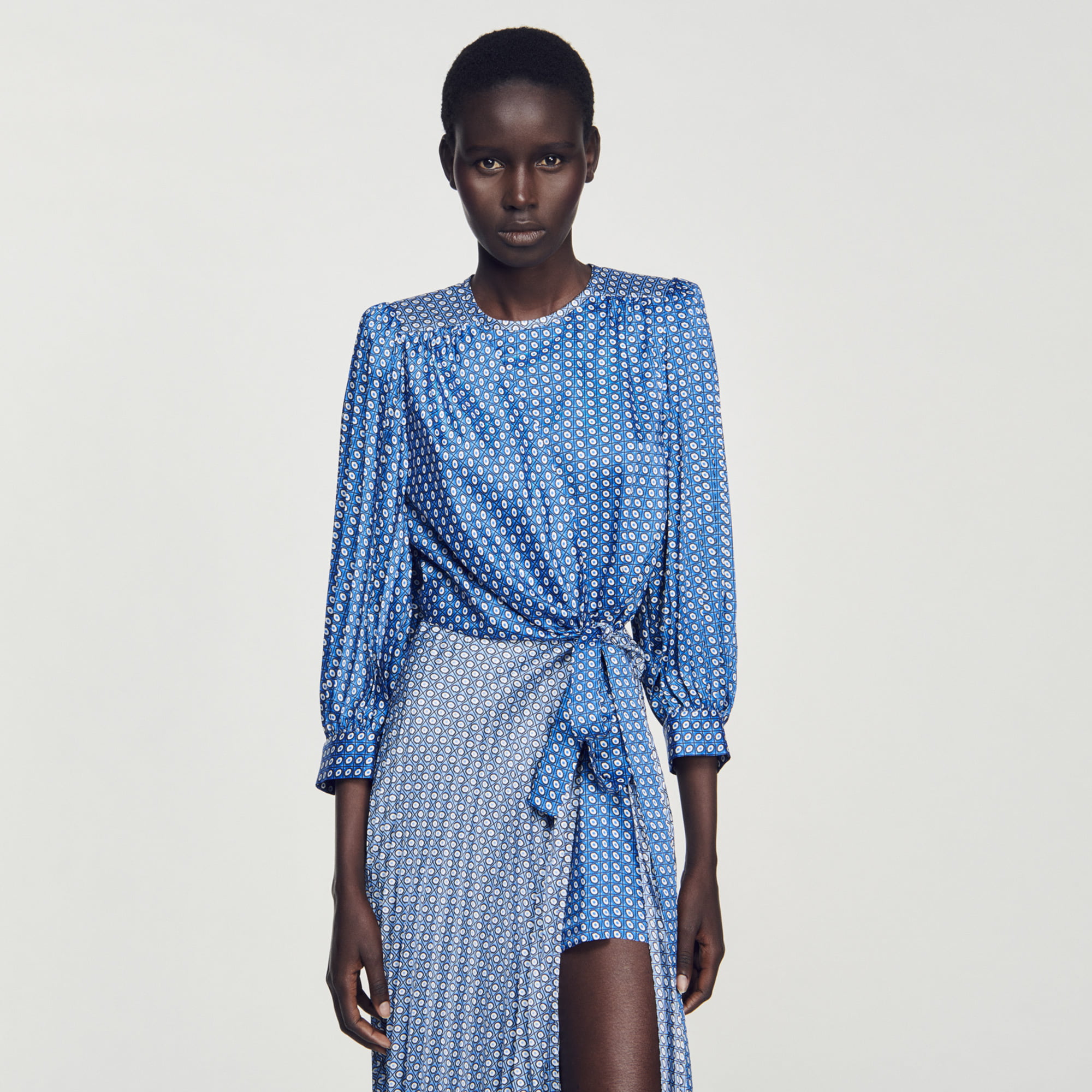 Robe longue imprime cravate
