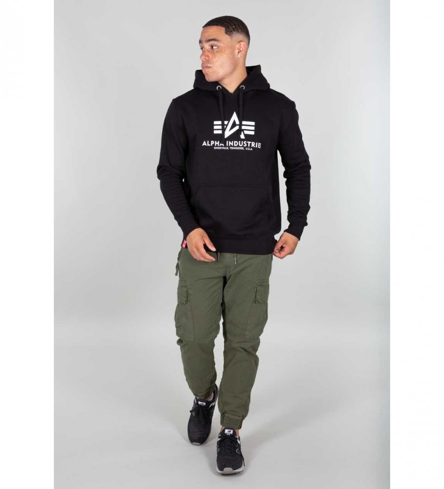 Moletom básico preto da Alpha Industries