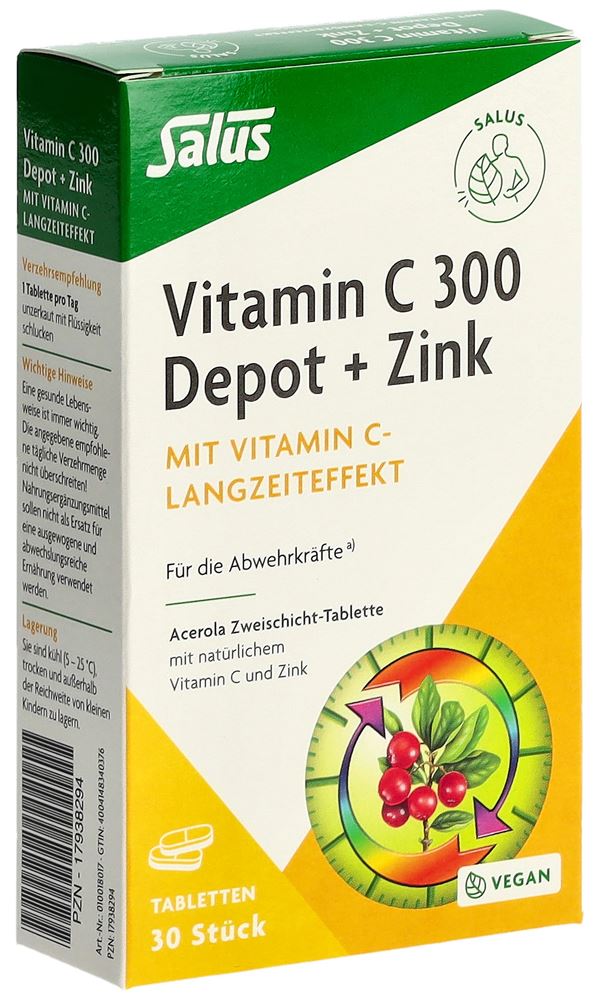 SALUS Vitamin C 300 Depot   Zink Tabl Blist 30 Stk