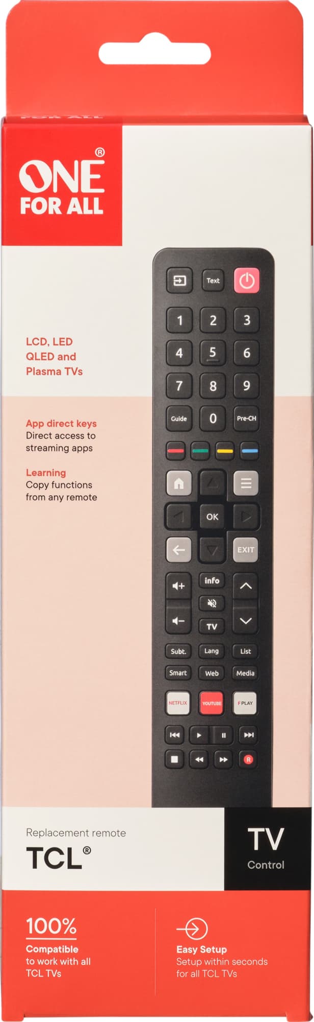 OFA URC 4922 erstatningsfjernbetjening (TCL TV)