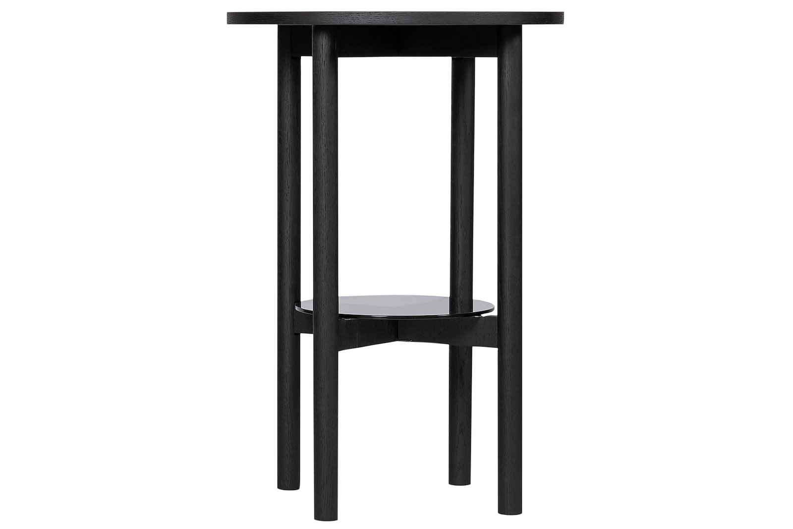 Mix sidebord Sortbeiset eikefinér. Ø40 cm