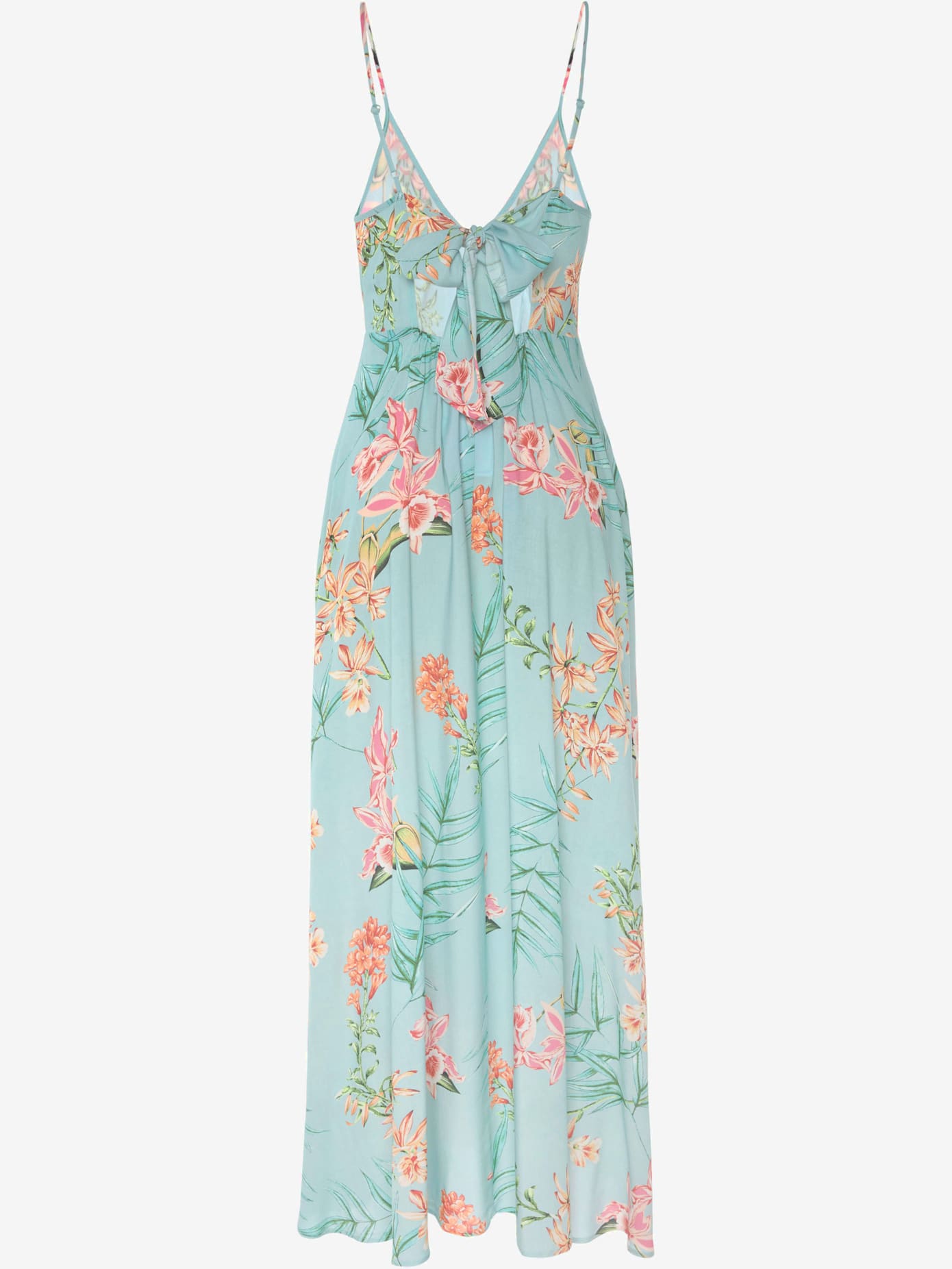 Robe longue belle encolure en v