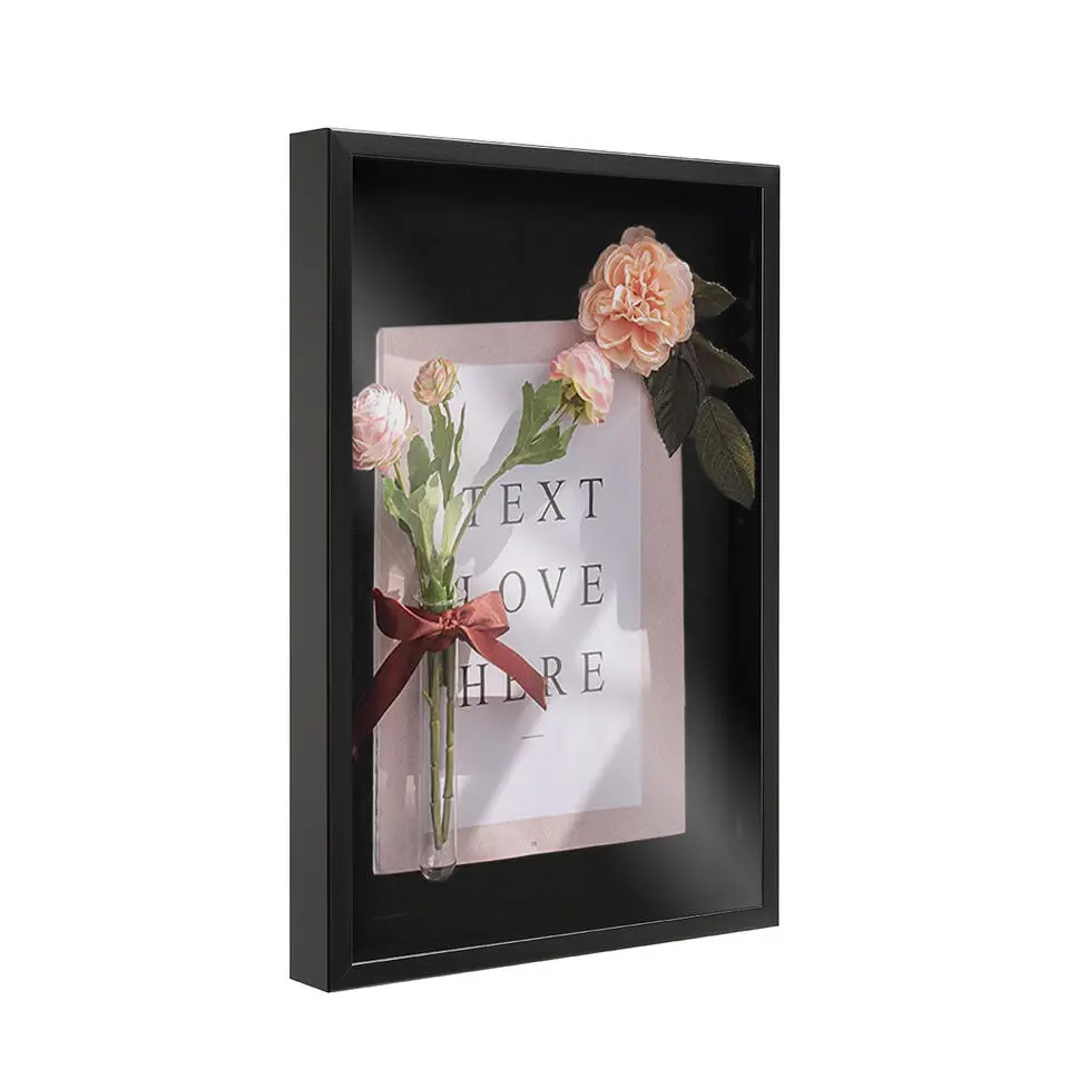 Fotokader in 3D - Box Frame - Fotolijst - 6 cm diep - MDF - 40x60cm - Zwart