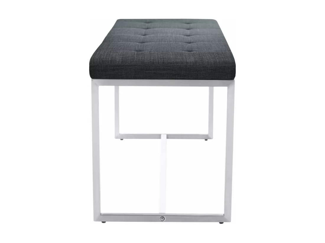Banquette - Tissu & Acier inoxydable - Gris foncé - Barci