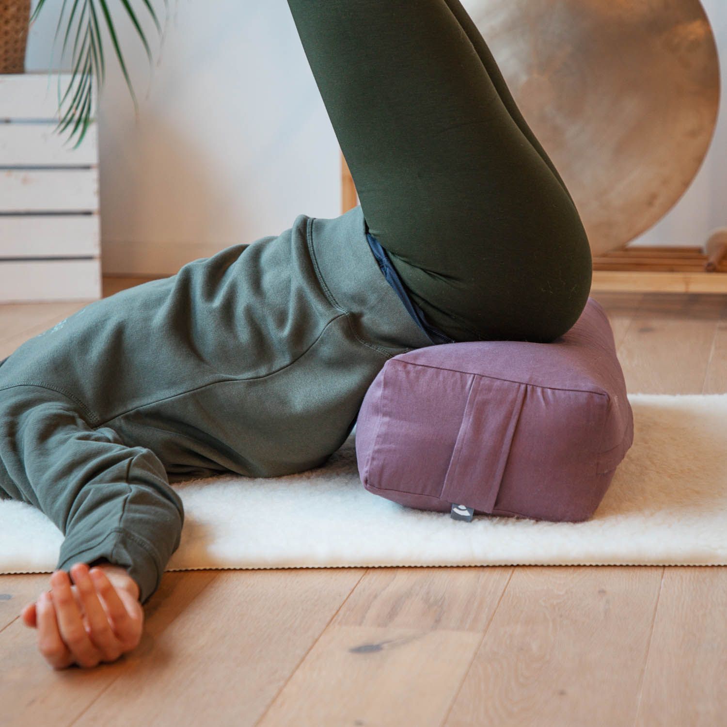 bodhi Salamba (rechteckig) Yoga-Bolster ECO, Dinkelhülsen Anthrazit