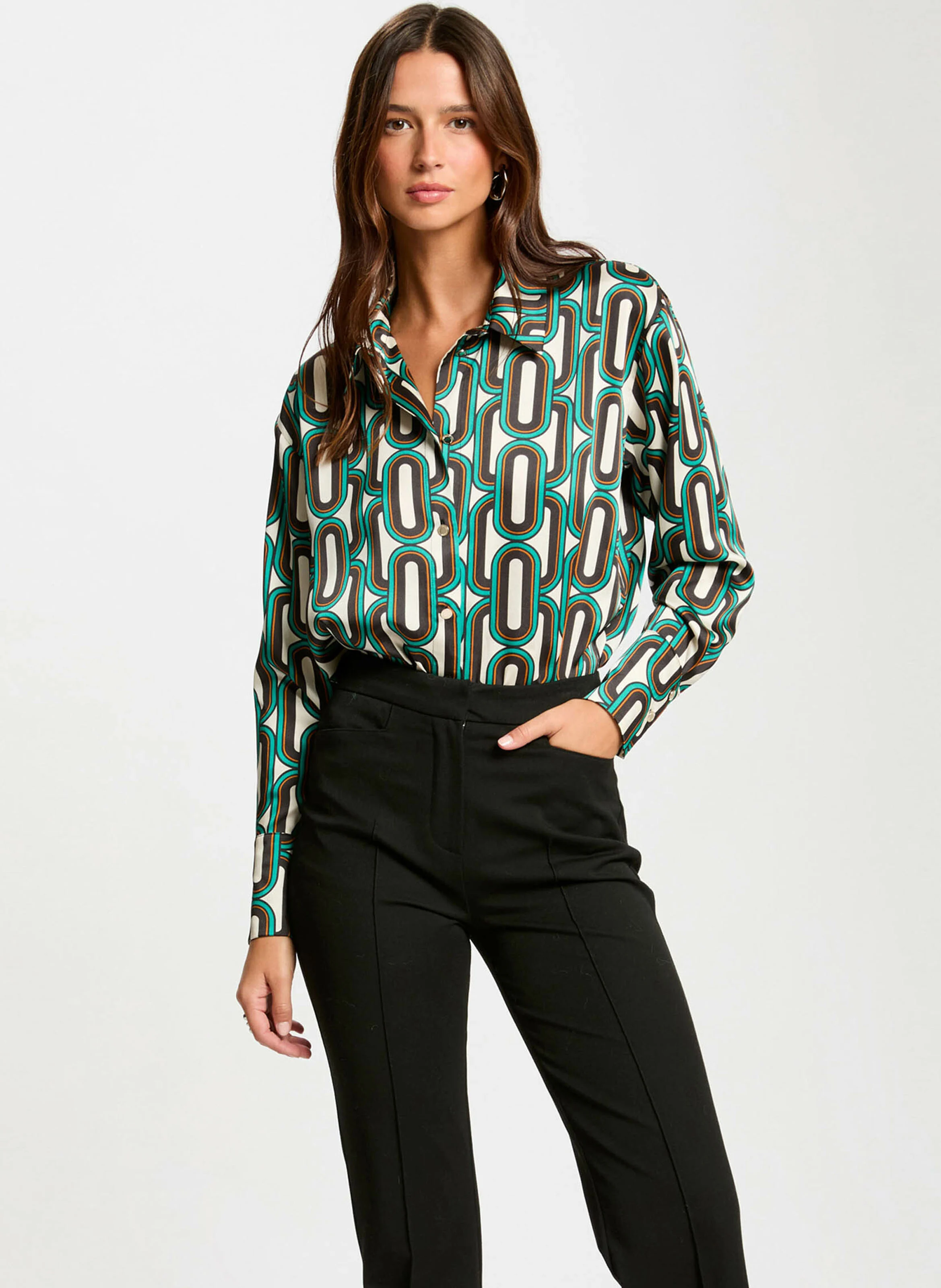 CINO.F - Chemise droite imprimée| Multicolore