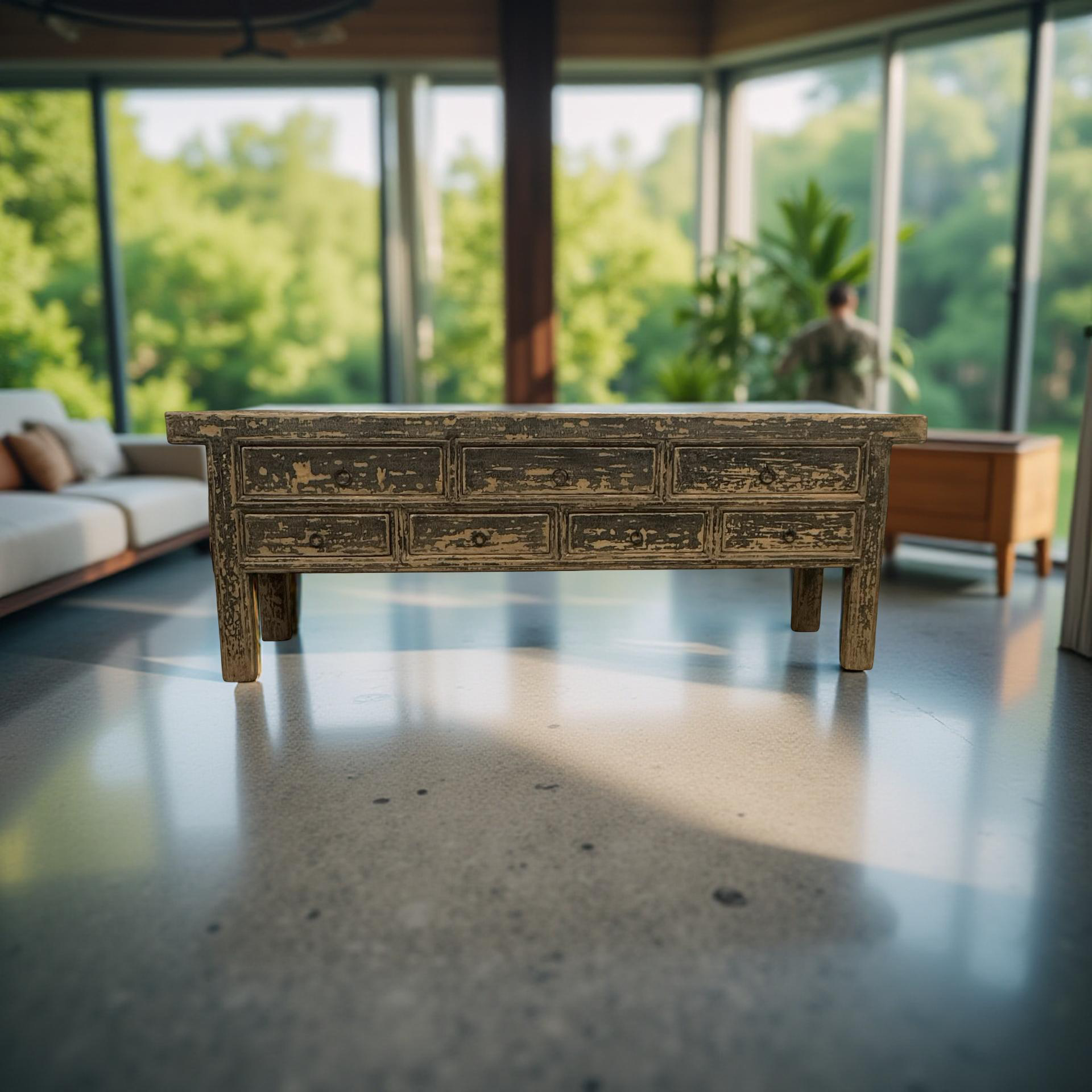 Dressoir zwart finish 7 la groot uniek