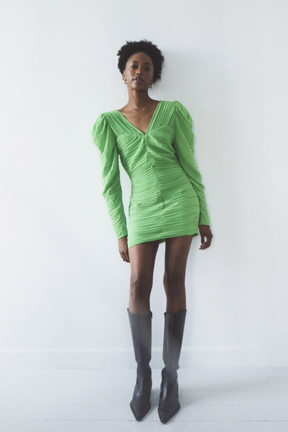 Designers Remix Sanremo Sleeve Dress Kermit green